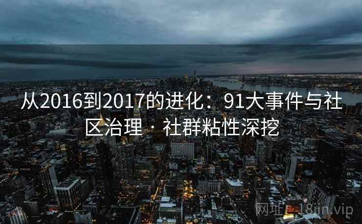 从2016到2017的进化:91大事件与社区治理 · 社群粘性深挖 从2016到2017的进化:91大事件与社区治理 · 社群粘性深挖