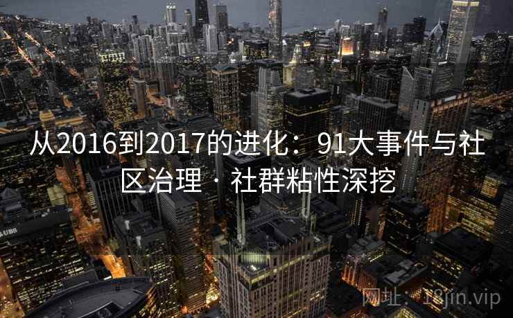 从2016到2017的进化:91大事件与社区治理 · 社群粘性深挖 从2016到2017的进化:91大事件与社区治理 · 社群粘性深挖