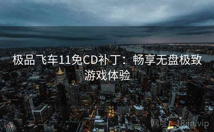 极品飞车11免CD补丁：畅享无盘极致游戏体验