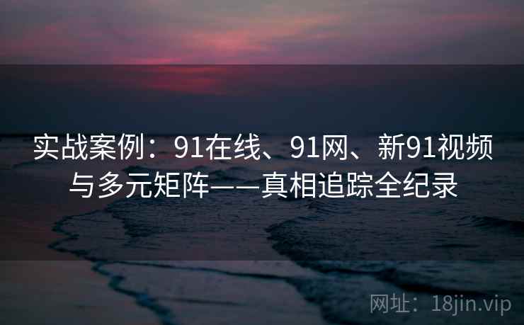 实战案例:91在线、91网、新91视频与多元矩阵——真相追踪全纪录 实战案例:91在线、91网、新91视频与多元矩阵——真相追踪全纪录